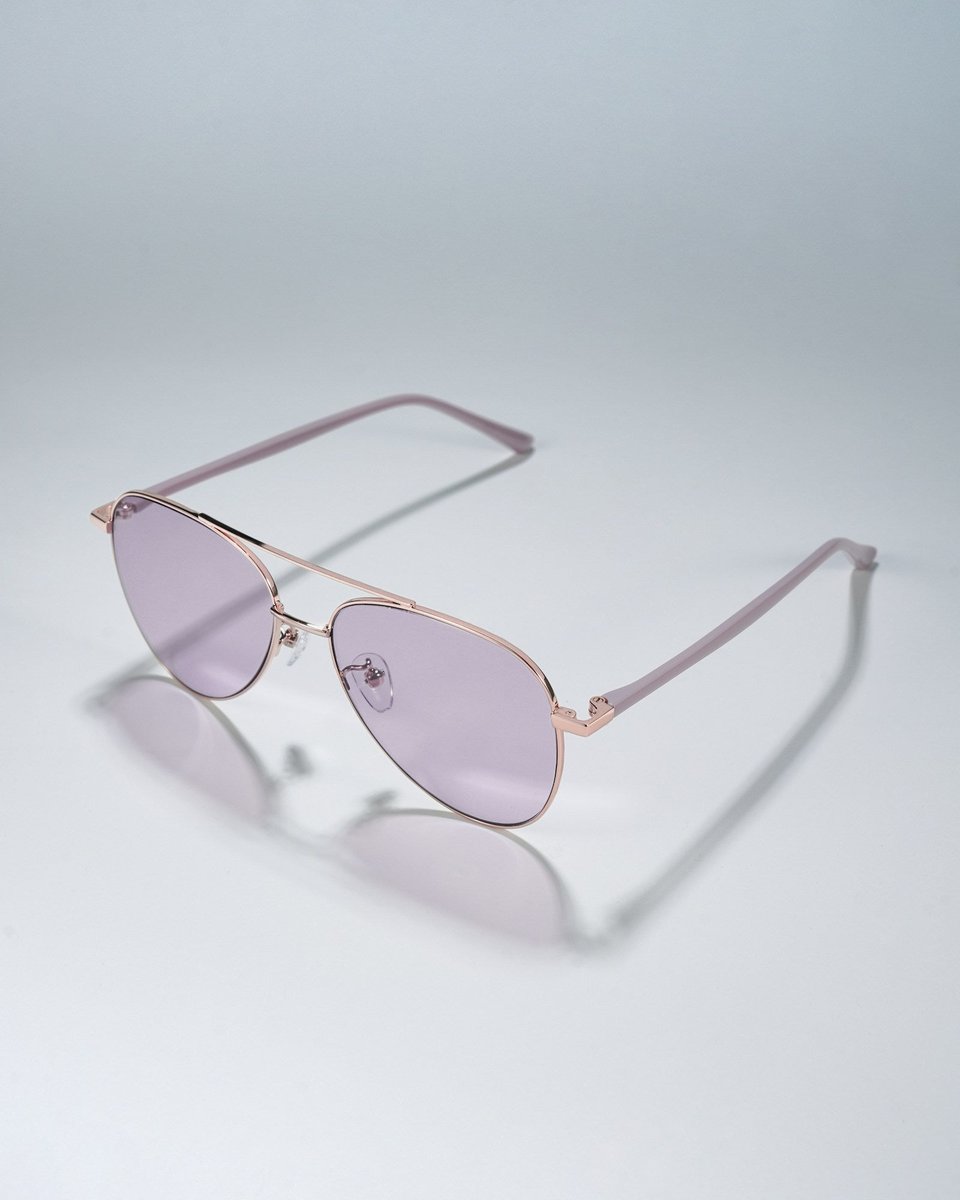 Rose Gold Aviator Sunglasses
